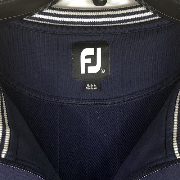 Footjoy Large Mens Blue Golf Longsleeve Pullover Gathered Waist Collared Casual - Picture 6 of 9